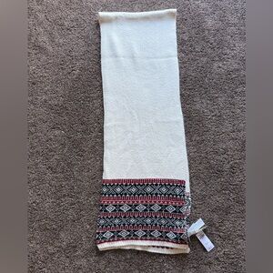 Abercrombie & Fitch Plaid Scarf in Red, Black, and White Fair isle NWT